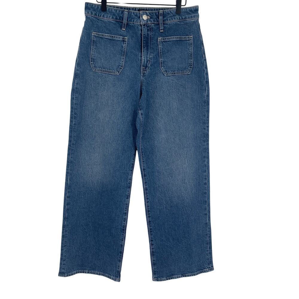 J.Crew Factory Curvy Full Length Wide Leg Jean in All-Day Stretch Size 30 - Picture 3 of 8